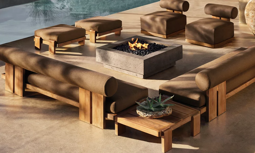 Luxury Vigo Teaks Outdoor Sofa Set For Commercial Lounges factory